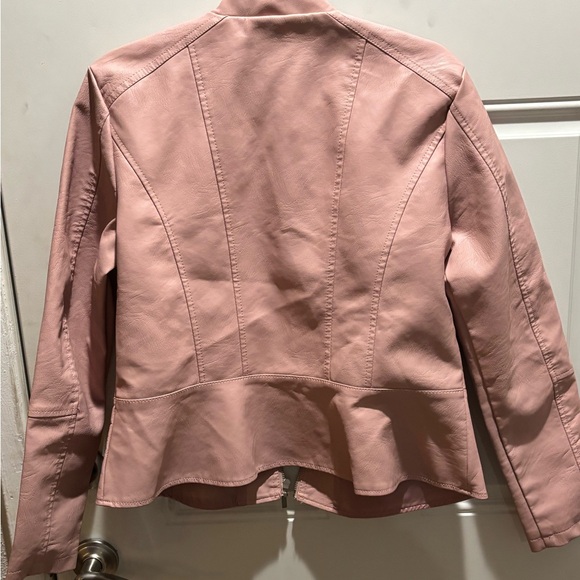 Baccini women's faux leather moto-style blush pink medium - Picture 4 of 4